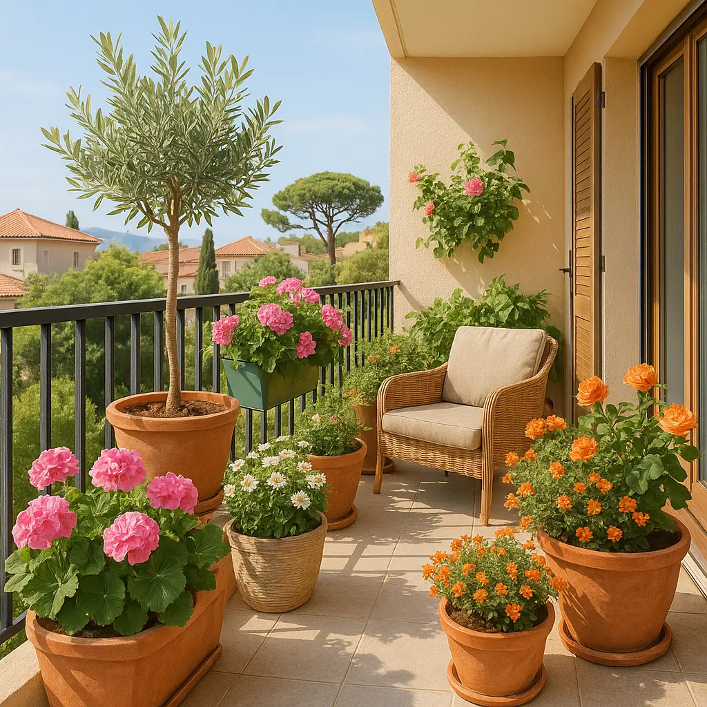 Balcon fleuri à La Ciotat