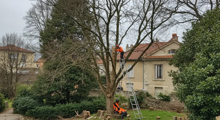 Taille d'arbre en toute sécurité.