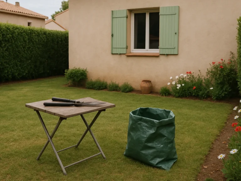 Maison et jardin bien entretenus dans un quartier résidentiel