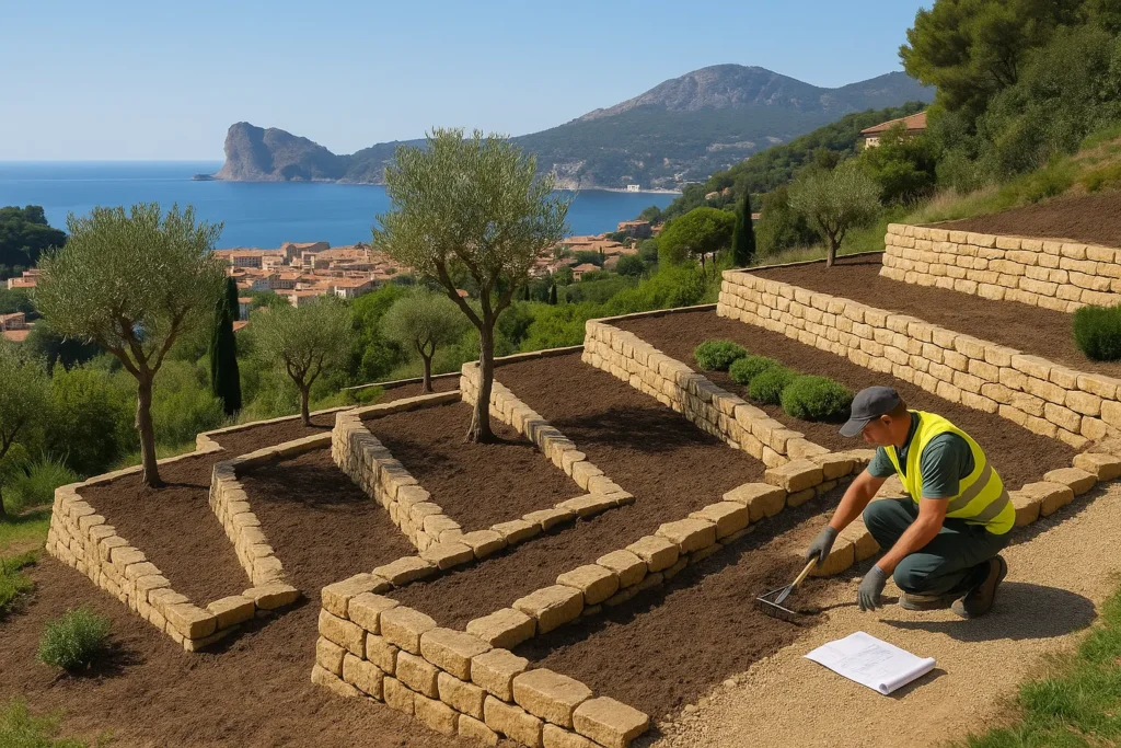 Terrasses aménagées à La Ciotat